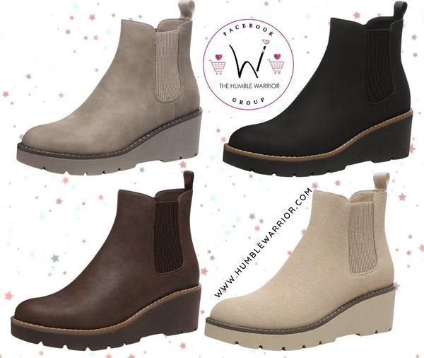 Athlefit Women’s Chelsea Wedge Boots