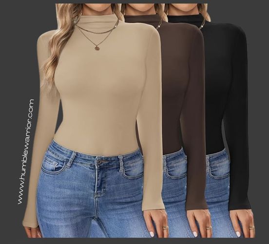stretch turtleneck tees