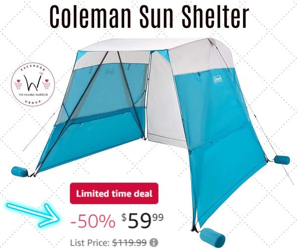 Coleman Portable 7x7ft Backpack Sun Shelter