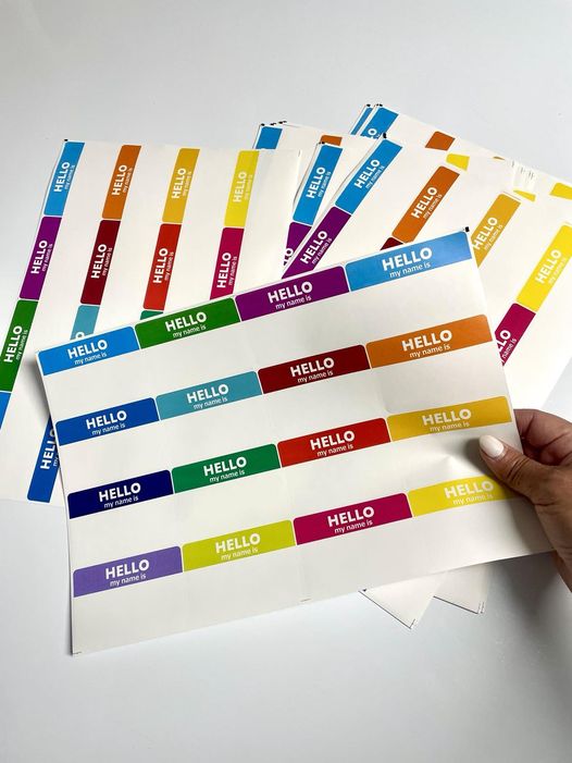 416 Name Tag stickers