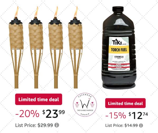 4-Pack Luau Bamboo Torches