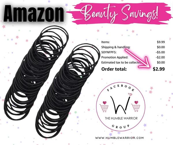 set of 100 hair ties