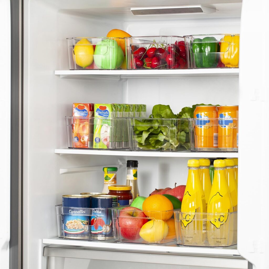 HOOJO 8-Pack of Clear Plastic Bins!