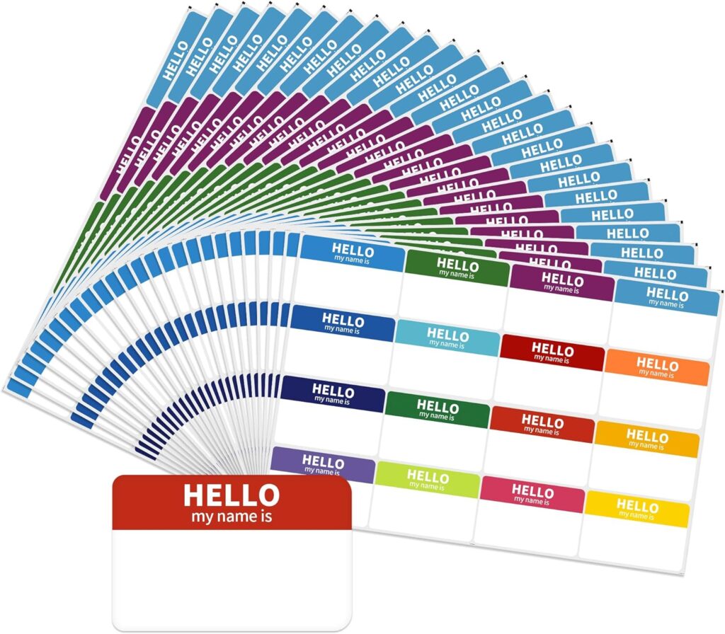 416 Name Tag Stickers