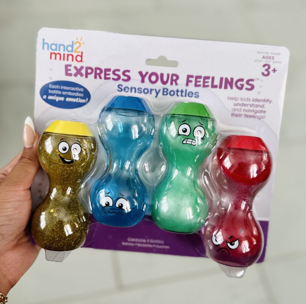 The hand2mind Express Your Feelings Sensory Bottles!