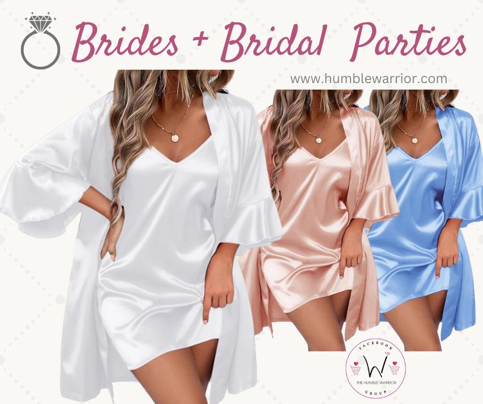 Satin Robe & Nightgown 2 Piece Set