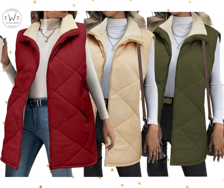 Zeagoo Fleece Zipper Up Reversible Vest!