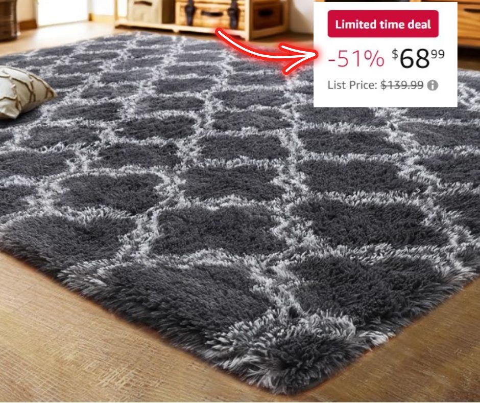 Luxury 8×10 Shag Plush Area Rug!