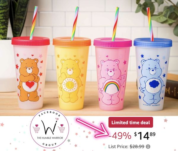 Silver Buffalo Care Bears Hearts and Stars tumbler pack