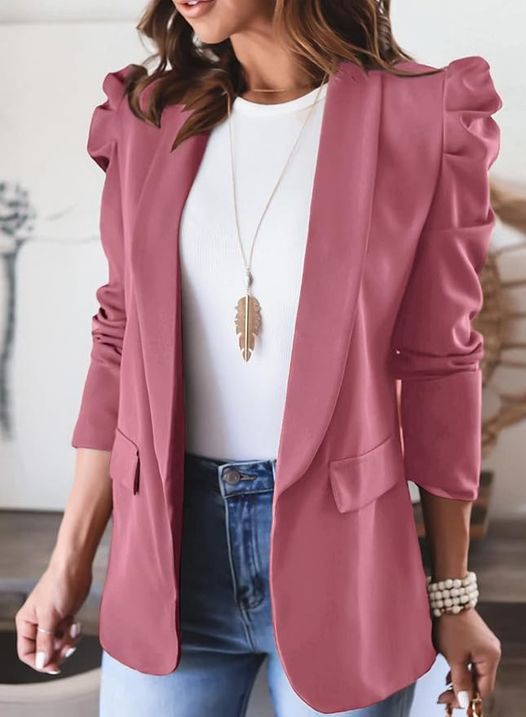 puff sleeve blazer