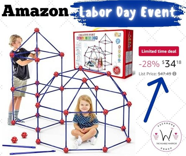 Fort Building Kit for Kids, STEM Construction Toy