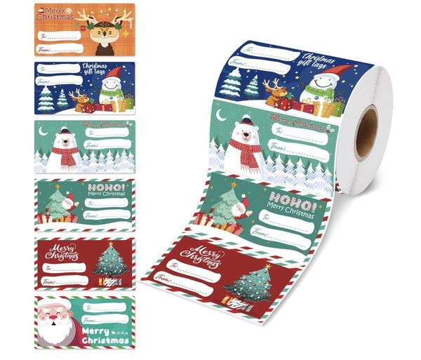 roll of 500 adhesive gift tags