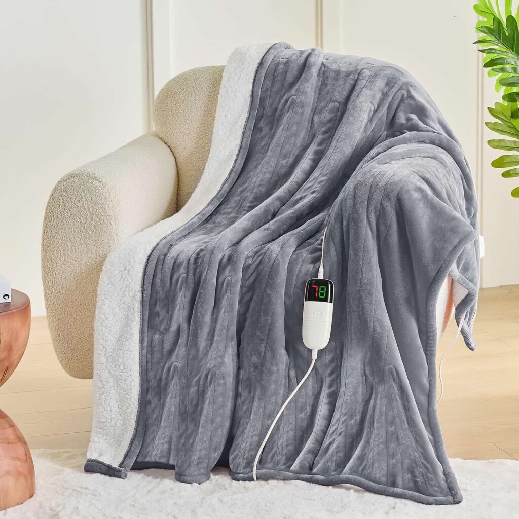 Flannel sherpa 50“x60“ heated blanket!