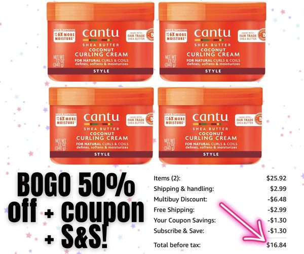 Cantu Coconut Curling Cream for Natural Hair