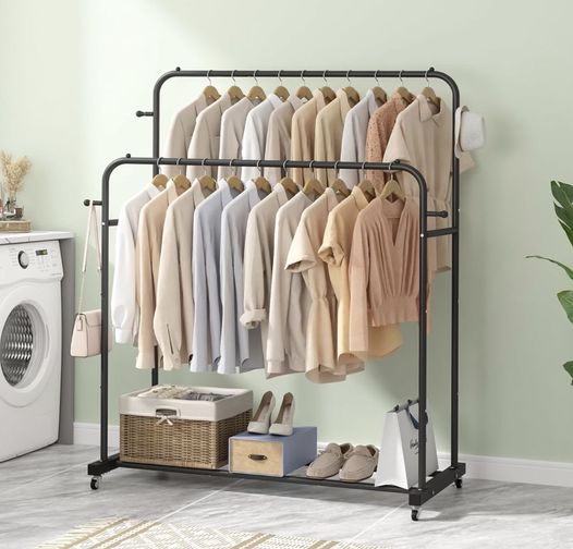 Laiensia Double Rods Garment Rack