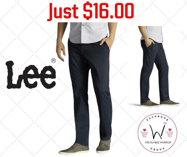 Lee Men’s Extreme Motion Flat Front Slim Straight Pant
