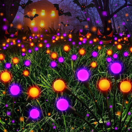 6-Pack Solar Lights Orange & Purple!