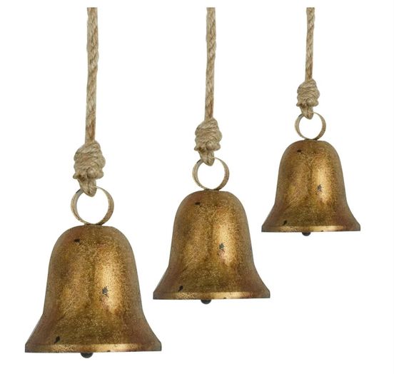 set of three vintage style bells