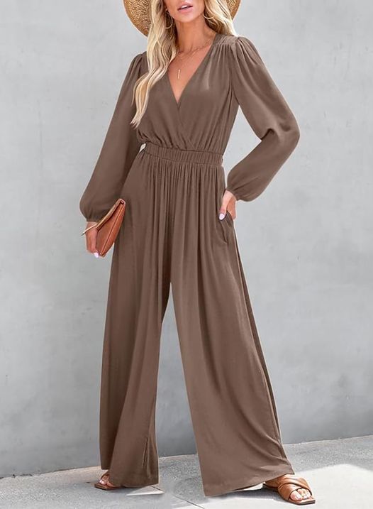 Dokotoo Lantern Long Sleeve Jumpsuit