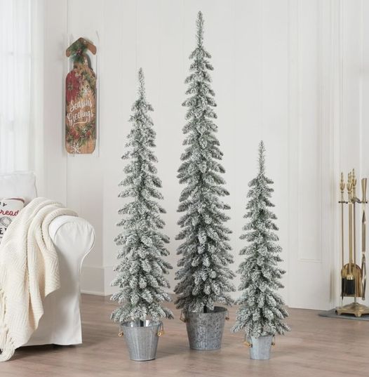 holiday time set of three trees