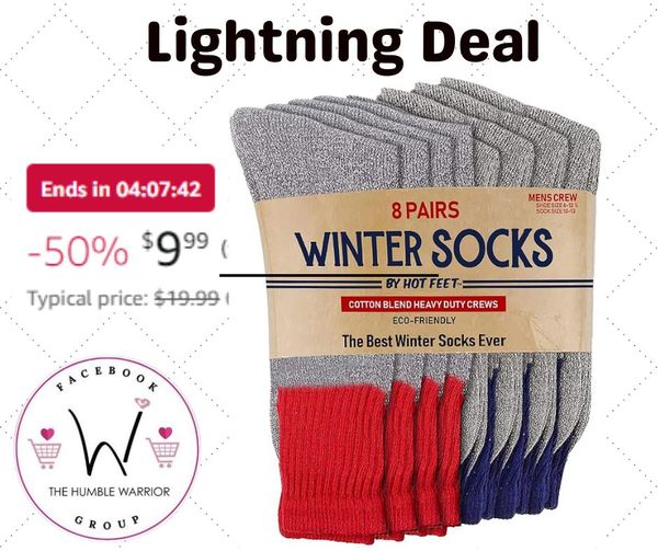 HOT FEET Winter Socks for Men 8-pack