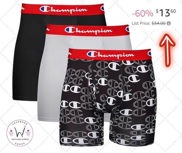 Champion Underwear Boxer Briefs
