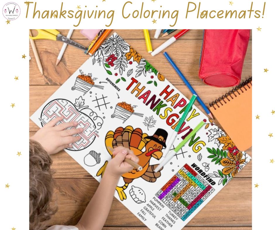 Thanksgiving Disposable Coloring Placemats!