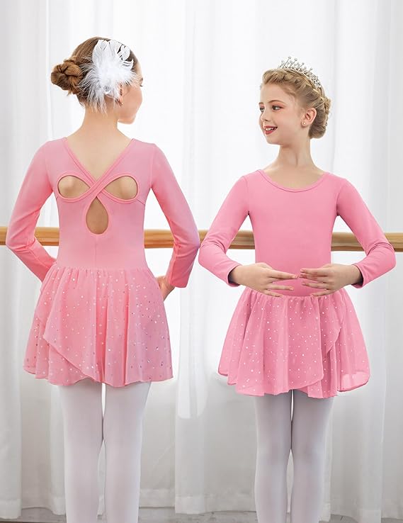 girls Ballet Leotards with Skirt