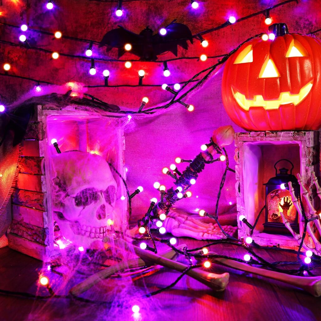 Purple & Orange Halloween Lights