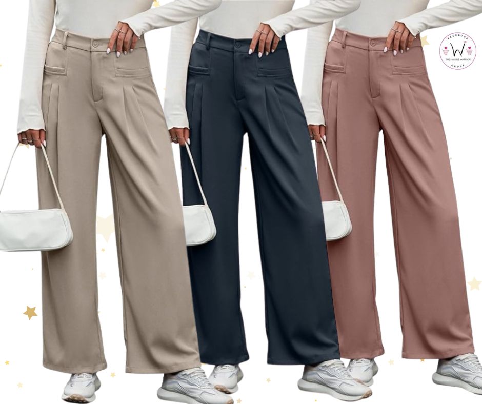 High Waisted Wide Leg Palazzo Trousers from EVALESS!