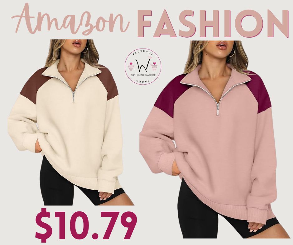 Oversized Quarter Zip Sweatshirt