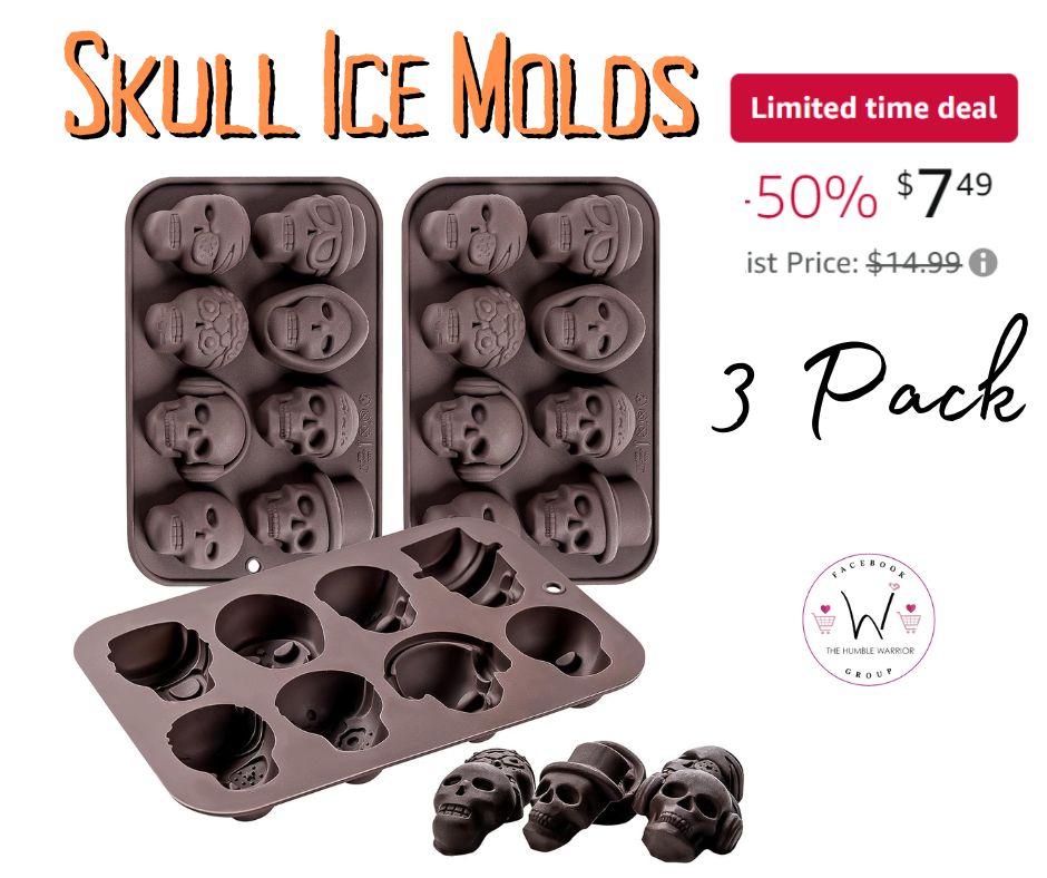 3 pack of Skull Ice or Chocolate Molds