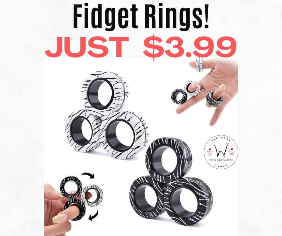 6 Pcs Magnetic Rings Fidget Toys
