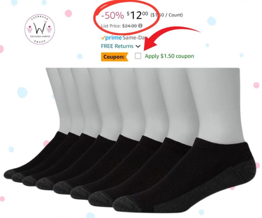 Hanes Men’s Max Cushion Low Cut Socks!