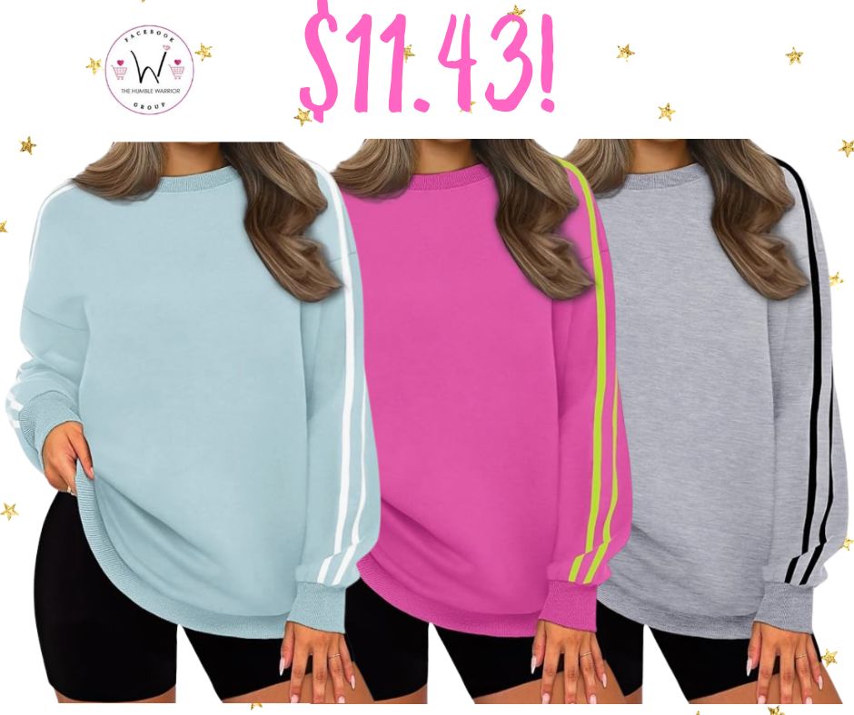 Striped Oversized Sweatshirt form WIHOLL!