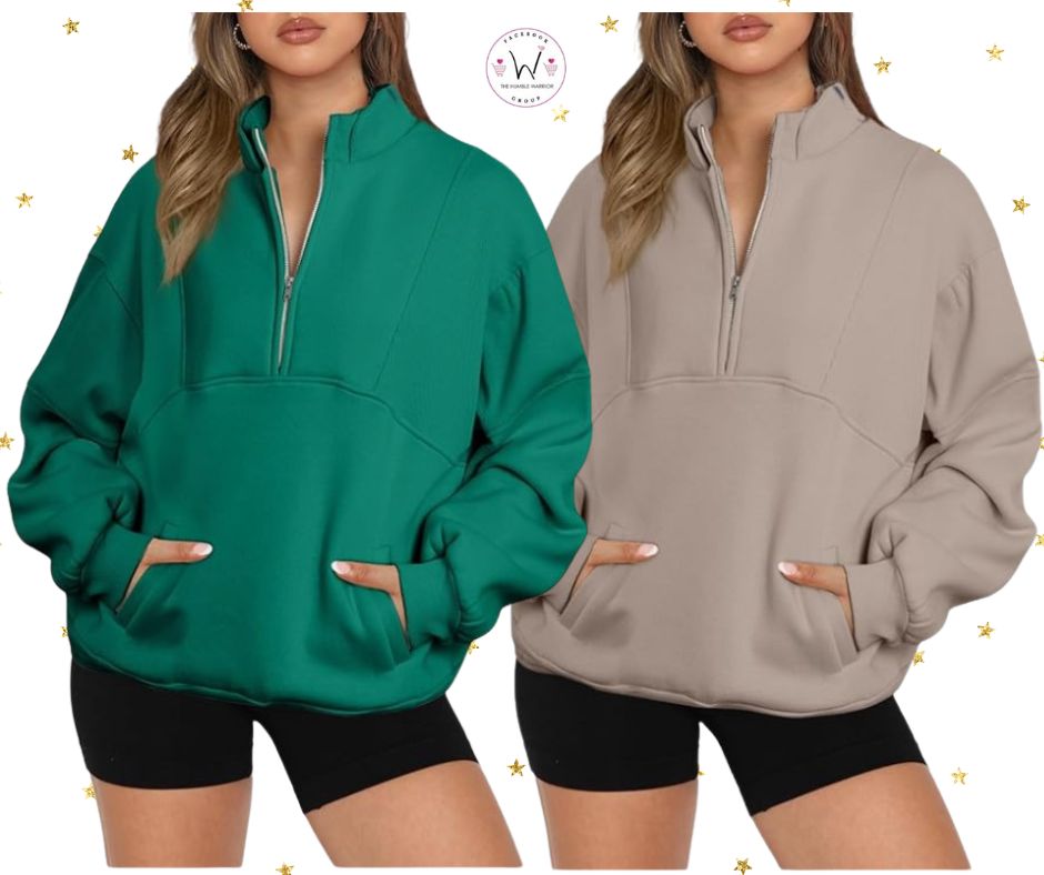 BLENCOT oversized half zip sweatshirt!
