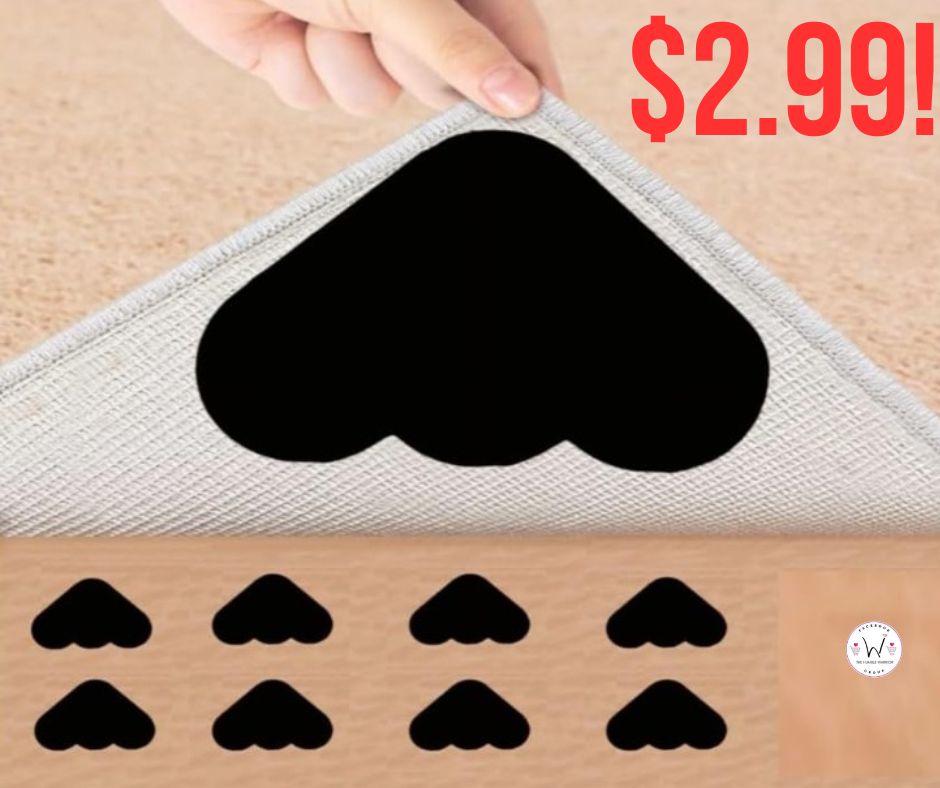 Washable reusable double-sided rug grippers!