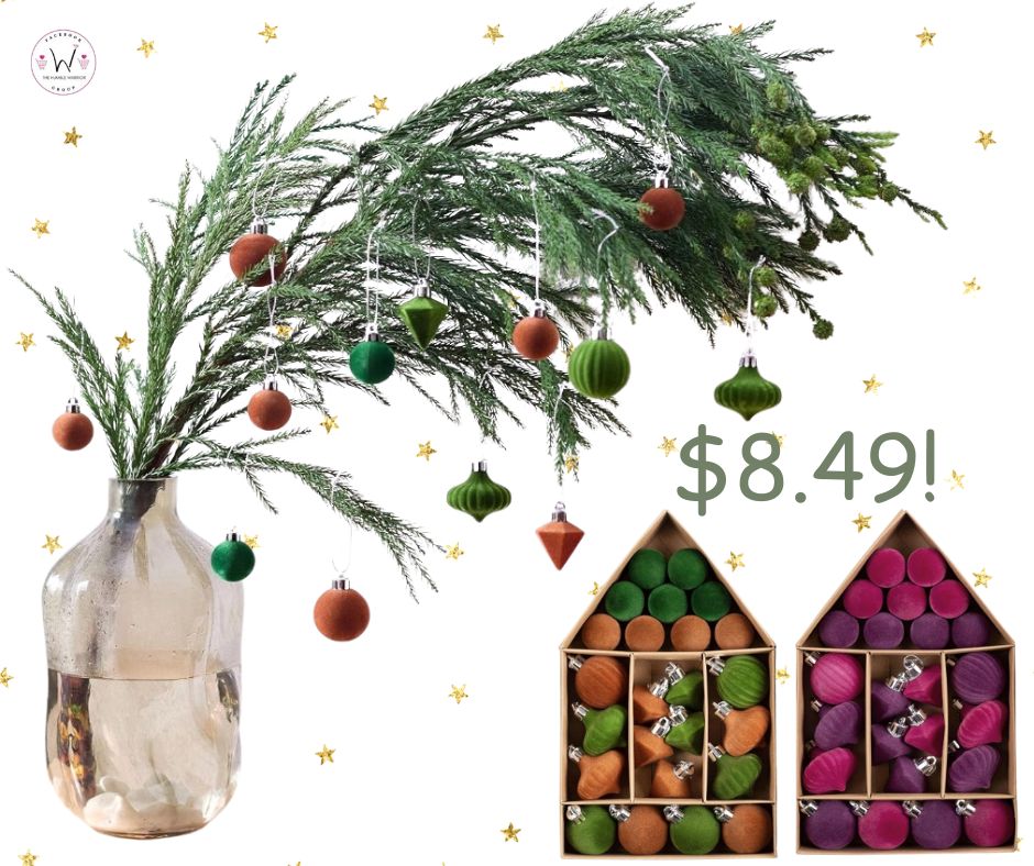 Sets of 24P Velvet Christmas Ornaments!