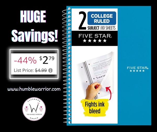 Five Star Small Spiral Notebook