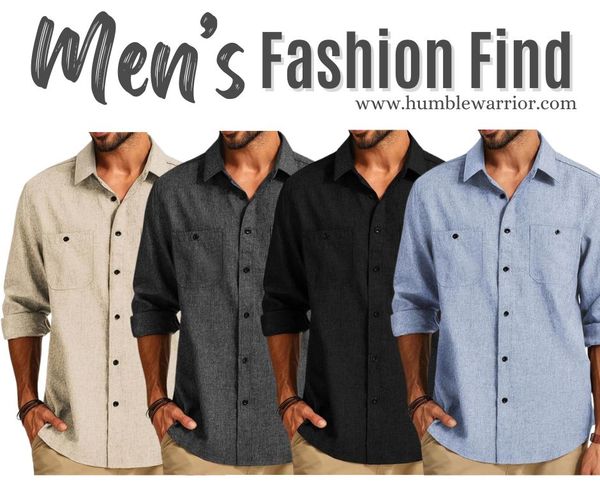 Men’s Button-Up Casual Long Sleeve Shirt