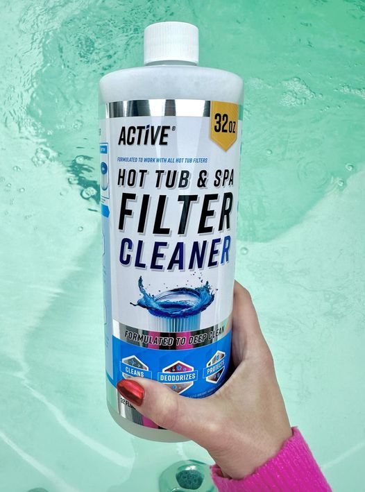 Active brand hot tub and spa filter cleaner