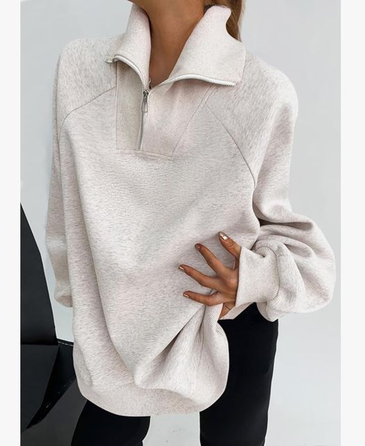 quarter zip oversized pullover