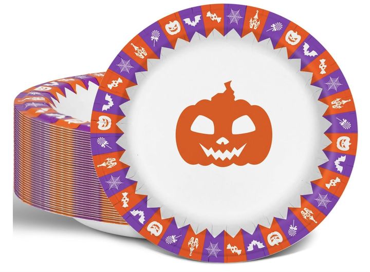 Ginkgo Halloween Paper Plates