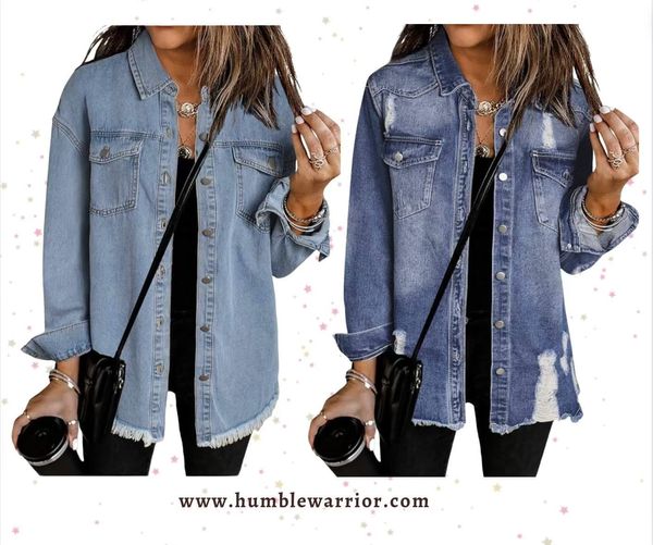 denim shacket from Dokotoo