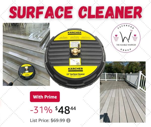 3200 PSI universal surface cleaner attachment for pressure washers