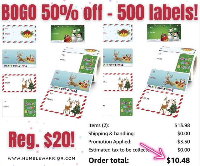 self adhesive gift tags