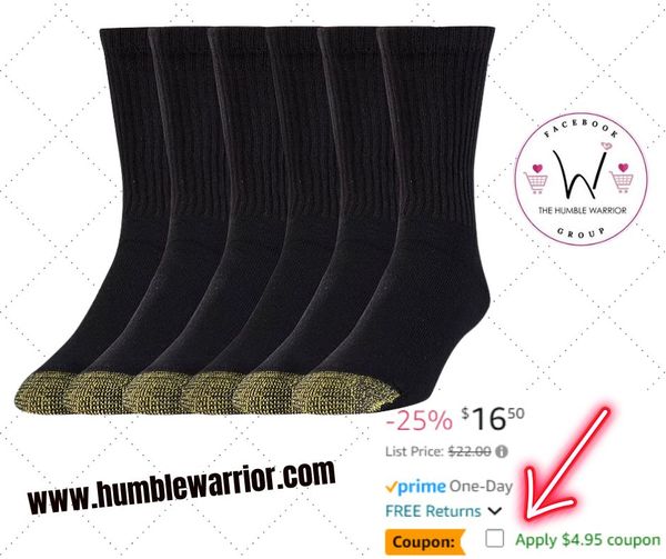 GOLDTOE Men’s Cotton Blend Athletic Crew Socks