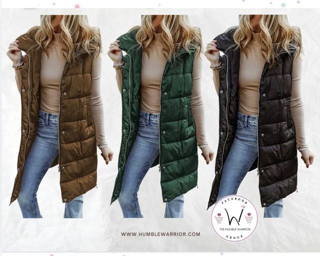 long puffer vest