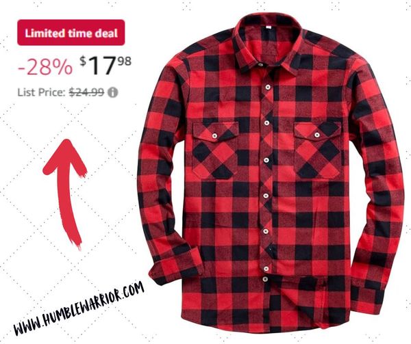 Men’s Button Down Long Sleeve Plaid Flannel Shirt