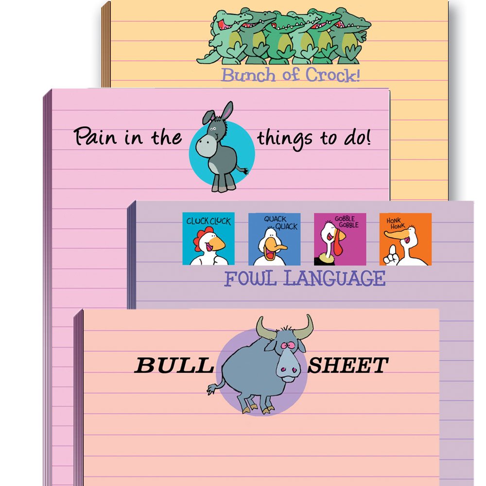 4 Pack of Funny Notepads!